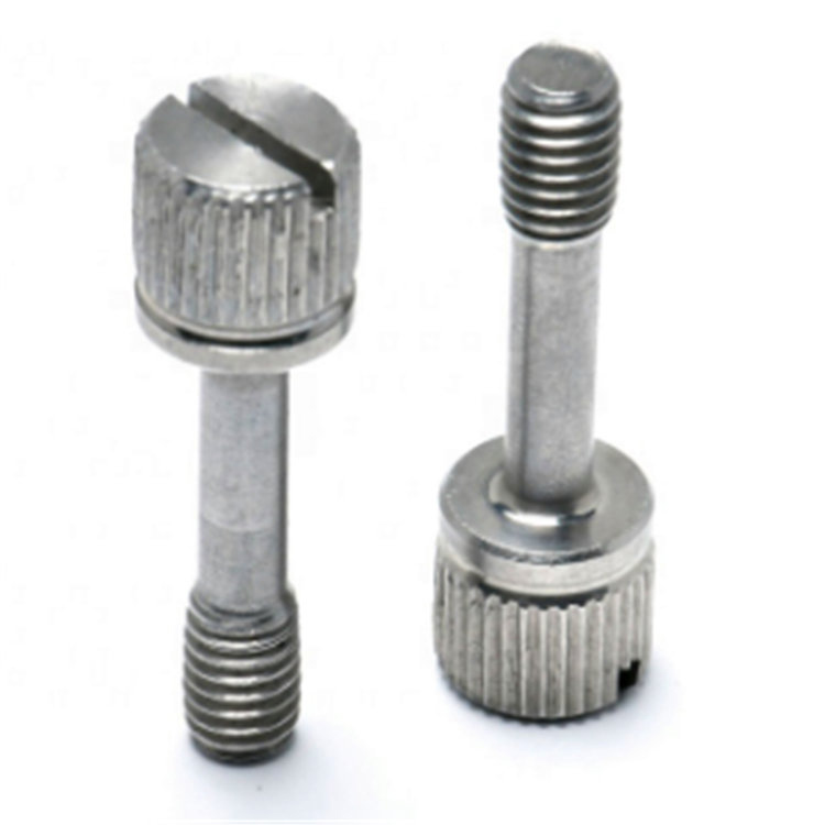Sekrup panel penahan slot kepala knurled m4 baja tahan karat