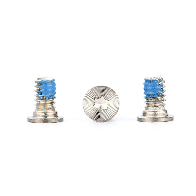 Sekrup pengunci mikro kepala countersunk soket segi enam sikat satin baja tahan karat