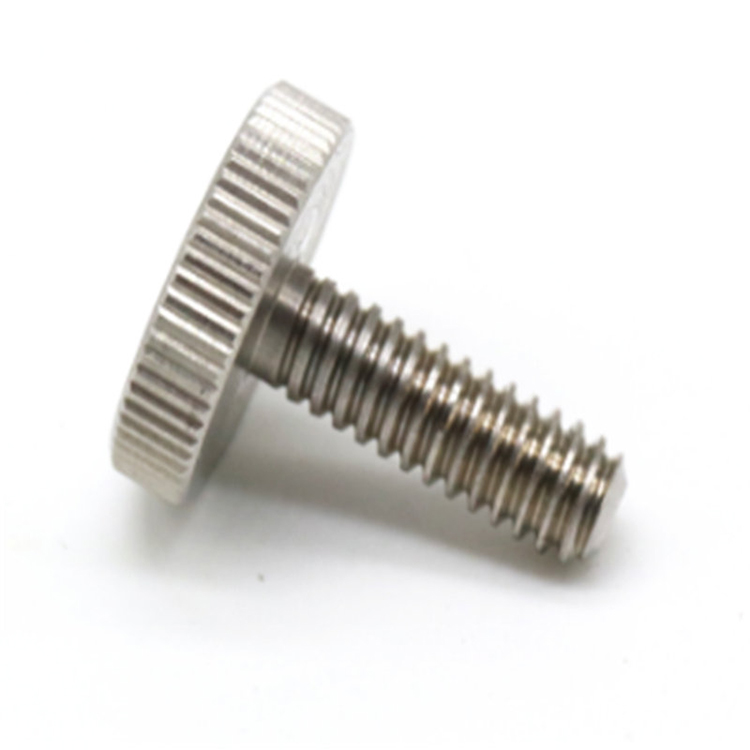 #8-32 x 0,5 Sekrup Jempol Knurled Kepala Datar