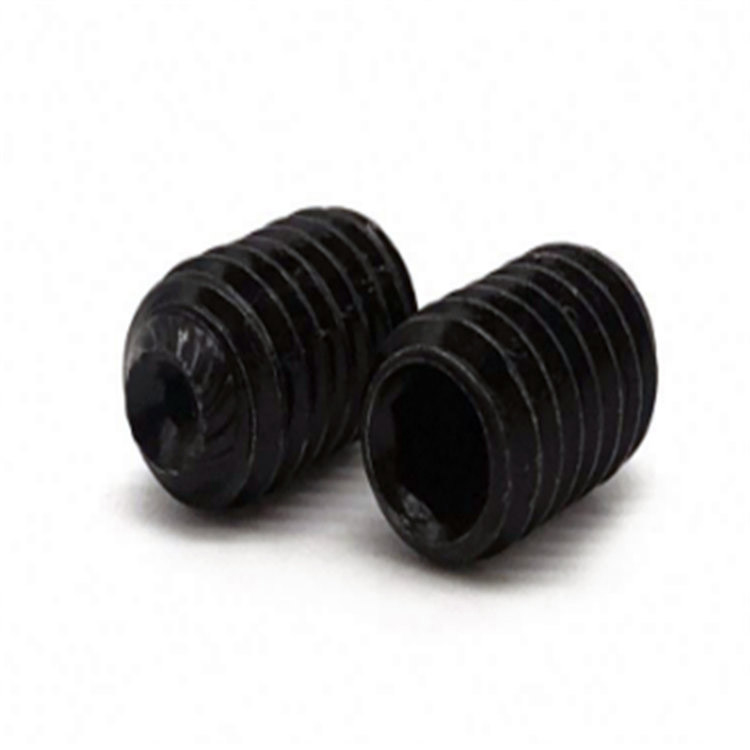 Sekrup set soket segi enam titik cangkir knurled oksida hitam m3 m4