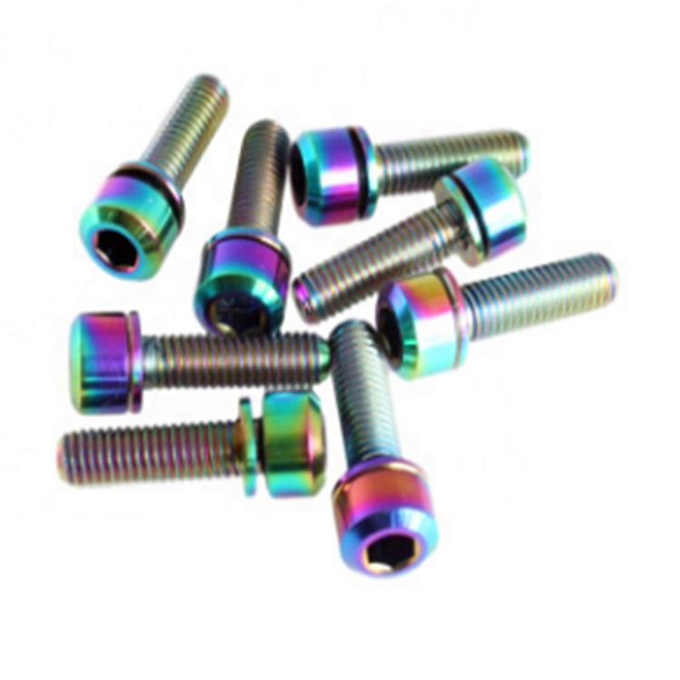 DIN912 hex socket cup head with washer titanium screws for bicycle