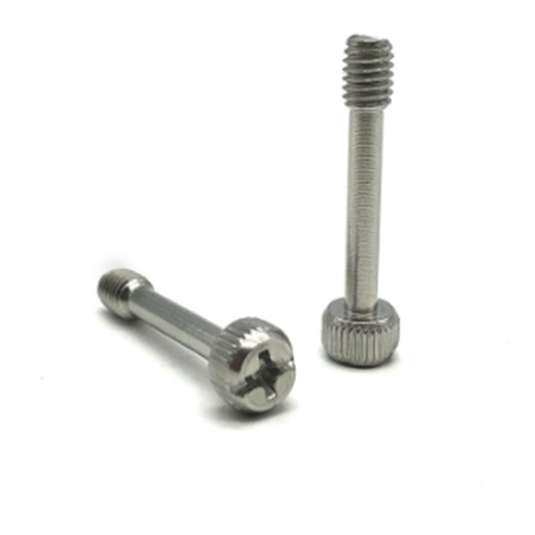 Sekrup jempol setengah ulir dengan kepala knurled lurus 1/4”.