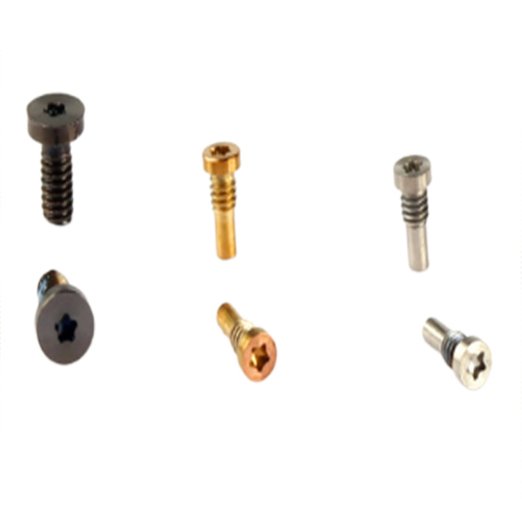 Sekrup kecil kacamata torx t5 t6 kepala datar rendah emas OEM m1.6