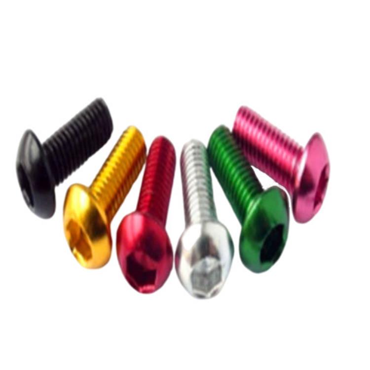 Sekrup paduan titanium torx kepala tombol warna yang disesuaikan