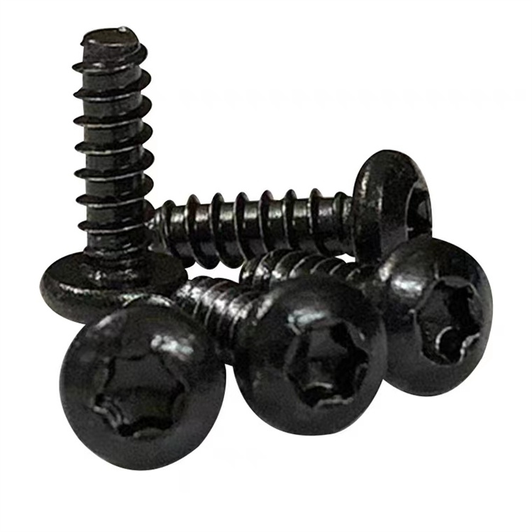 Sekrup sadap sendiri kepala panci torx m4 baja karbon hitam