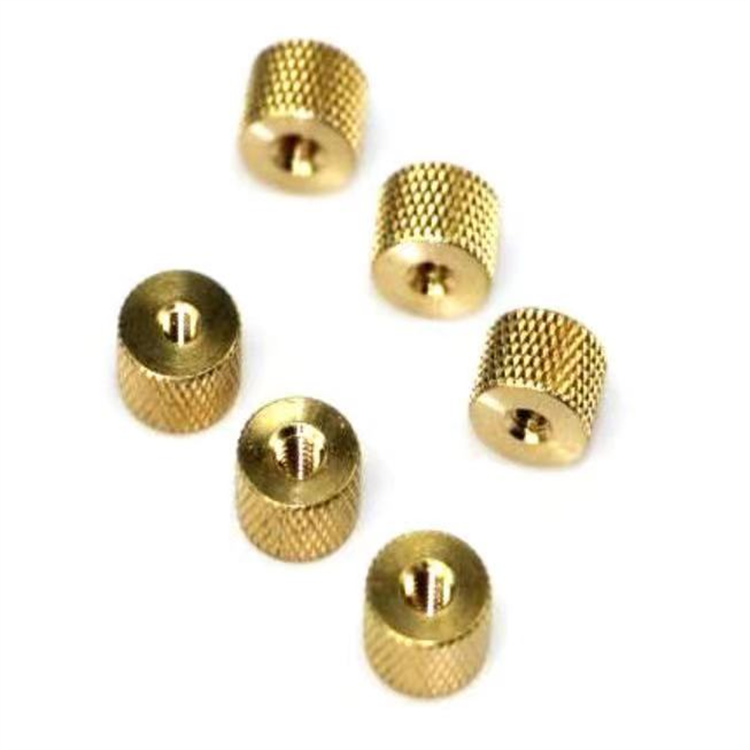 Kacang knurled pengencang tangan bulat pola nanas kuningan Kacang knurled pengencang tangan bulat pola nanas kuningan