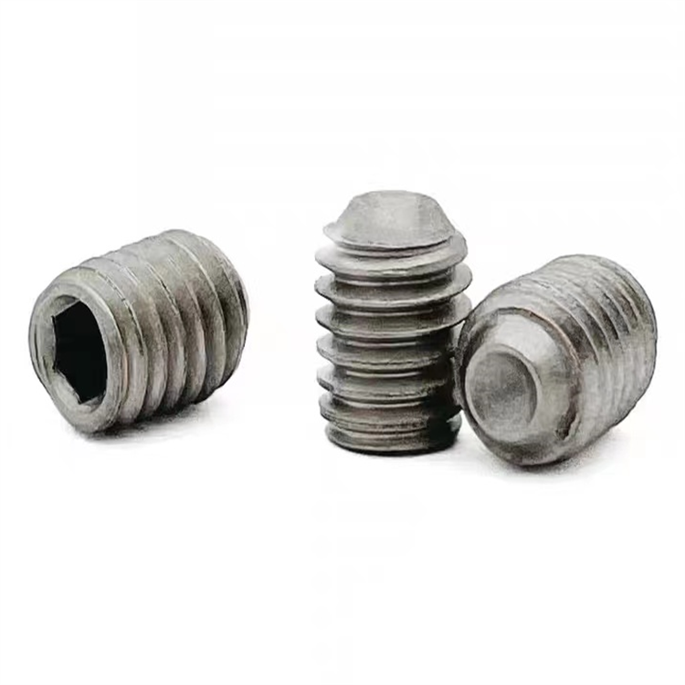 DIN913 m1.4 sekrup grub titanium titik datar