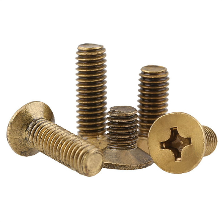 Sekrup kuningan countersunk m4 ulir mesin DIN965
