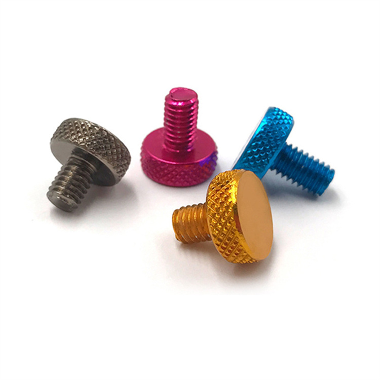 Sekrup jempol knurled aluminium anodized warna M3 m4 untuk komputer