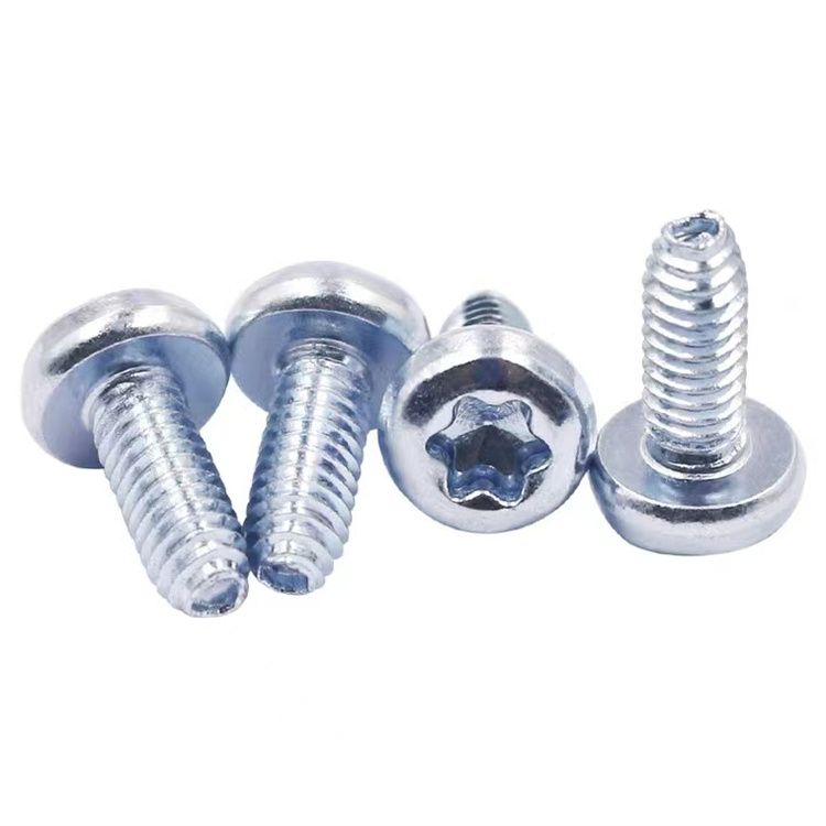 Sekrup pembentuk ulir torx kepala panci baja karbon M3 din7500