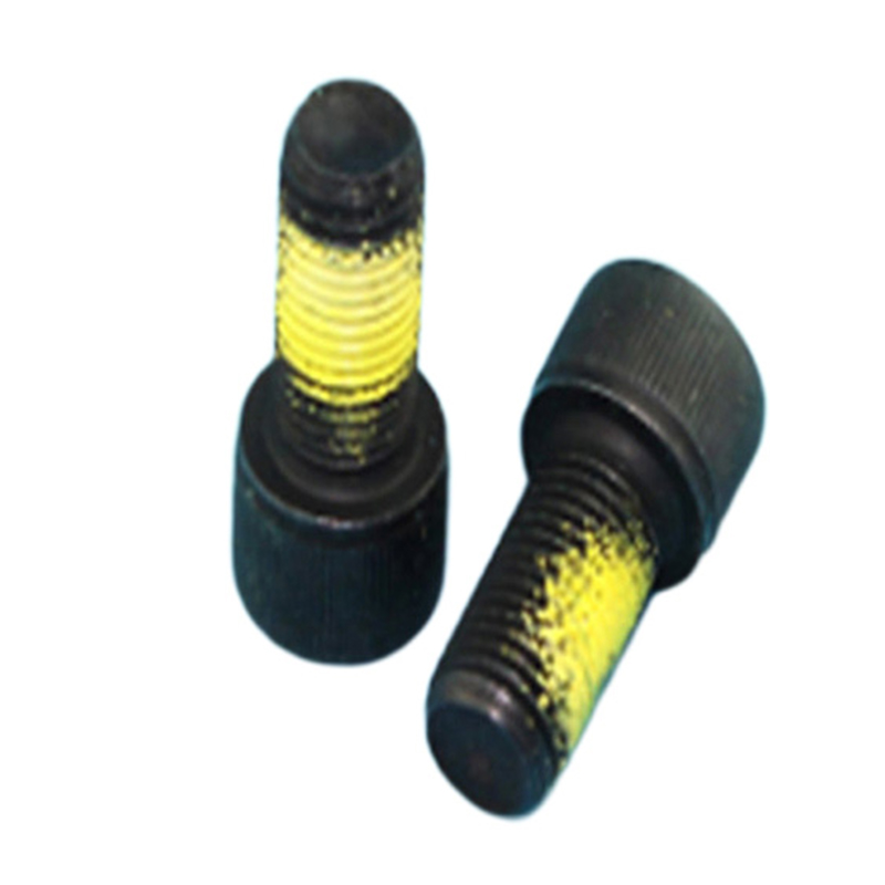 Sekrup soket hex kepala cangkir warna hitam dengan tempelan nilon Sekrup soket hex kepala cangkir warna hitam dengan tempelan nilon