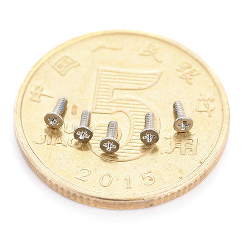 Sekrup kecil kepala countersunk baja tahan karat M0.8 M1.0 M1.2 M1.4 M1.7 Sekrup kecil kepala countersunk baja tahan karat M0.8 M1.0 M1.2 M1.4 M1.7