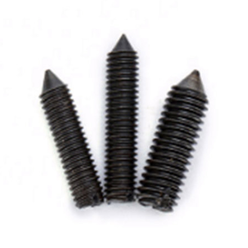 Sekrup set titik kerucut berlubang hitam baja karbon M6 8.8 Din553 Sekrup set titik kerucut berlubang hitam baja karbon M6 8.8 Din553