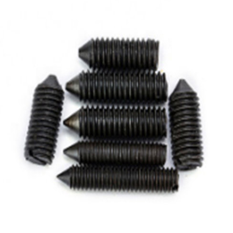 Sekrup set titik kerucut berlubang hitam baja karbon M6 8.8 Din553 Sekrup set titik kerucut berlubang hitam baja karbon M6 8.8 Din553