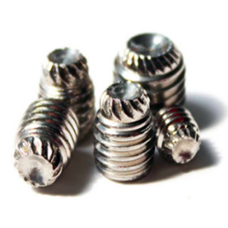 Sekrup set soket titik cangkir knurling baja tahan karat DIN916K m3