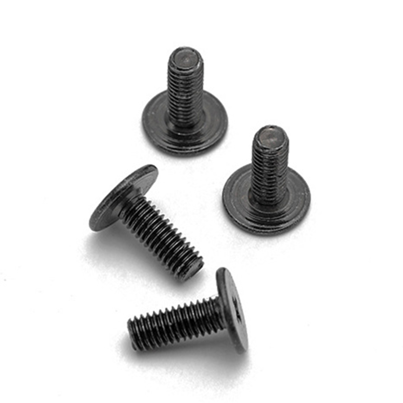 Sekrup komputer 3mm kepala datar baja karbon m2 hitam