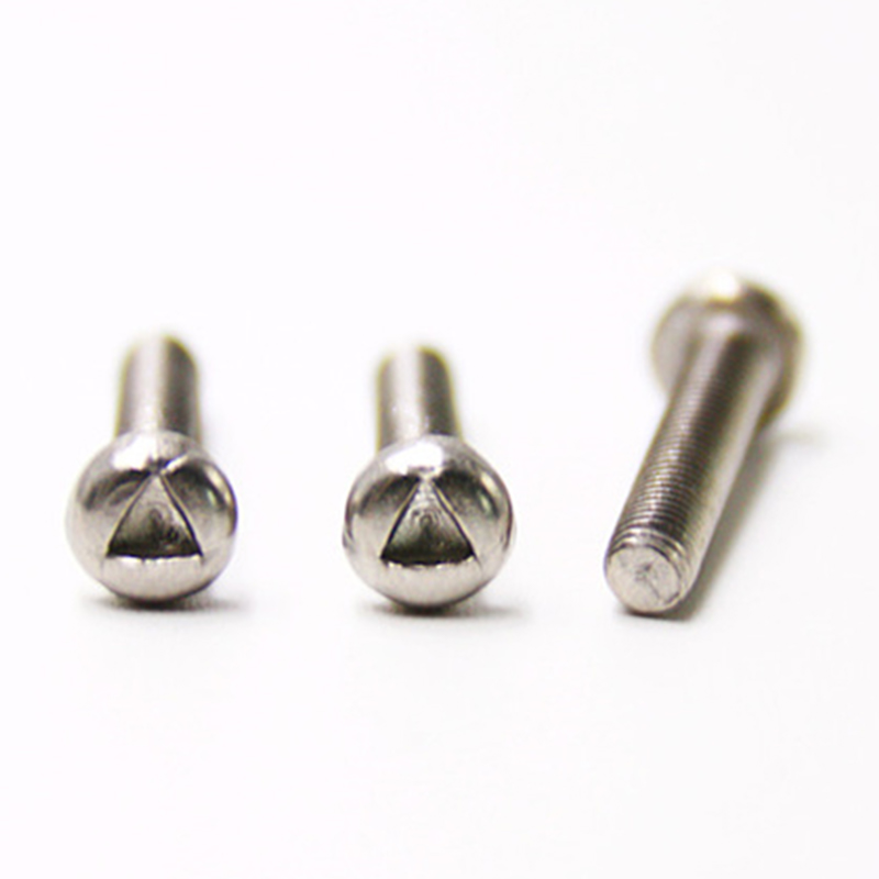 Sekrup bukti tamper trigroove kepala bulat m6 yang disesuaikan Sekrup bukti tamper trigroove kepala bulat m6 yang disesuaikan