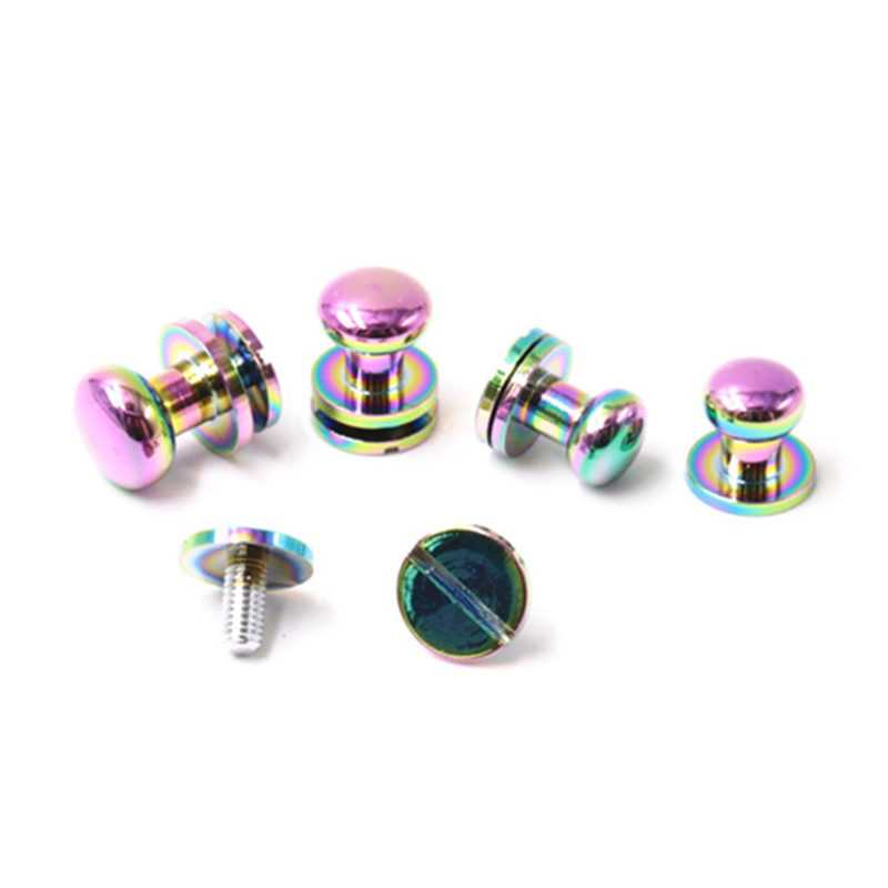 Kancing kuningan warna pelangi khusus 7mm sam browne untuk tas tangan Kancing kuningan warna pelangi khusus 7mm sam browne untuk tas tangan