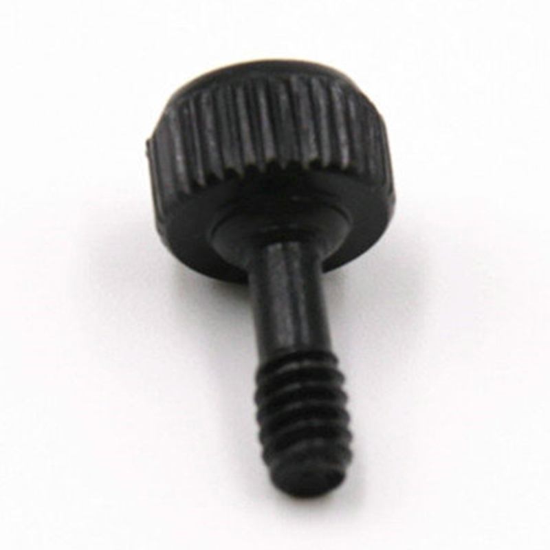 M3 M4 Sekrup jempol casing komputer knurled hitam untuk penutup