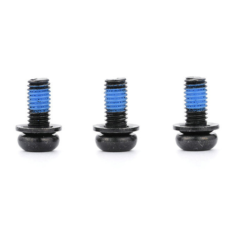 Sekrup tiga set torx kepala bulat hitam dengan tempelan nilon Sekrup tiga set torx kepala bulat hitam dengan tempelan nilon